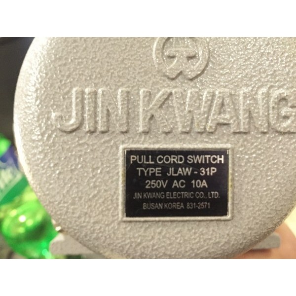 Pull Cord/Rope Switch, JLAW-31P, 831-2571, Jinkwang, Korea  (14 Days Warrenty on Entire Stock)